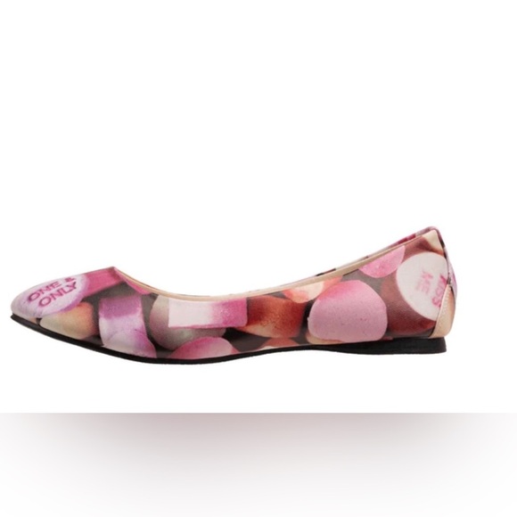 TUK Footwear Womens Colorful Candy Heart Ballet Flats Size 7 or 8 - Picture 2 of 6